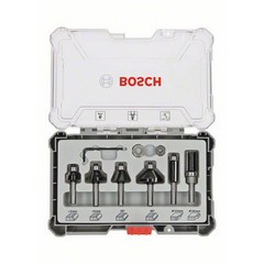 Комплект профилни фрезери Bosch Professional, 6 части, 1/4мм опашка