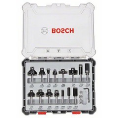 Комплект фрезери Bosch Professional, 15 части, 1/4мм опашка